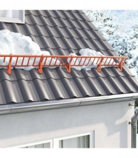 vidaXL Snow Guard Support 2 pcs Red 29.5 x 3 x 34.5 cm Steel