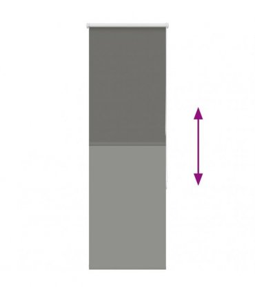 vidaXL Roller Blind Blackout Grey 40x130 cm Fabric Width 35.7 cm Polyester
