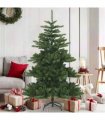vidaXL Artificial Hinged Christmas Tree Green 150 cm PVC, steel