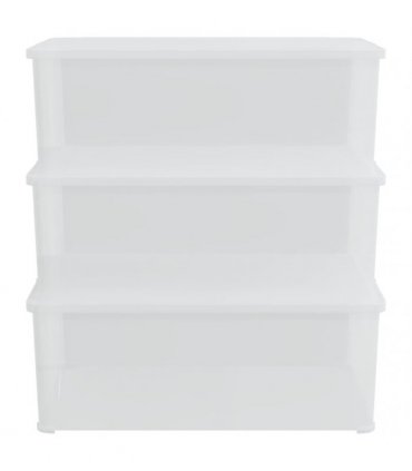 vidaXL Plastic Storage Boxes 3 pcs 10 L Stackable