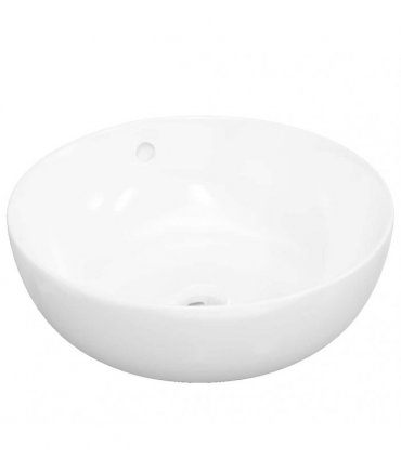 vidaXL Wash Basin White 44x17 cm Ceramic Round