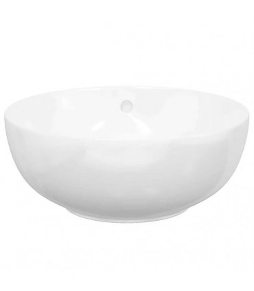 vidaXL Wash Basin White 44x17 cm Ceramic Round