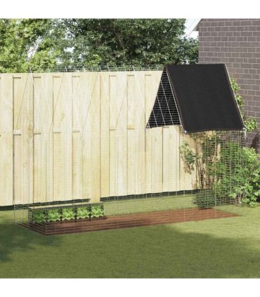 vidaXL Rabbit Cage Silver 300 x 100 x 210 cm Galvanised Steel