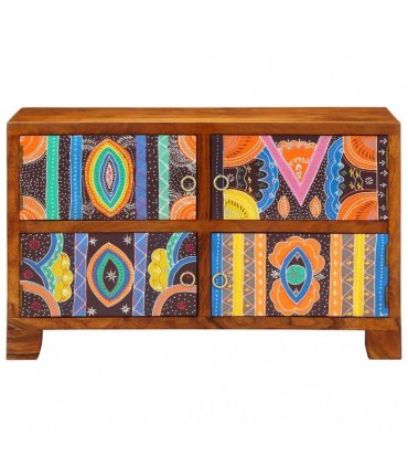 vidaXL Shoe Cabinet with Door Brown 90 x 35 x 55 cm Solid Acacia Wood