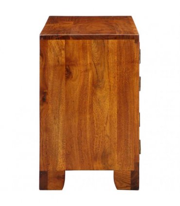 vidaXL Shoe Cabinet with Door Brown 90 x 35 x 55 cm Solid Acacia Wood