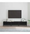 vidaXL TV Units 2 pcs Black Oak 210 x 35 x 41 cm Engineered wood