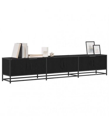 vidaXL TV Units 2 pcs Black Oak 210 x 35 x 41 cm Engineered wood