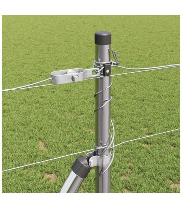 vidaXL Welded Wire Fence with Concrete Base 50 x 1.2 m Silver Mesh