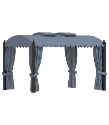 vidaXL Gazebo with Curtains 3x4 m Anthracite Steel