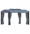 vidaXL Gazebo with Curtains 3x4 m Anthracite Steel