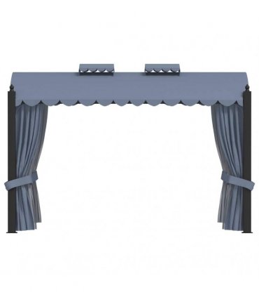 vidaXL Gazebo with Curtains 3x4 m Anthracite Steel