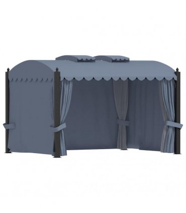 vidaXL Gazebo with Curtains 3x4 m Anthracite Steel