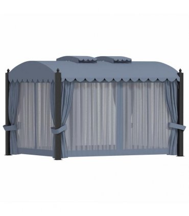 vidaXL Gazebo with Curtains 3x4 m Anthracite Steel
