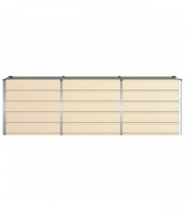 vidaXL Planter Ivory 240 x 80 x 75 cm Steel