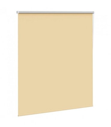 vidaXL Roller Blind Blackout Beige 135x130 cm Fabric Width 131.6 cm Polyester