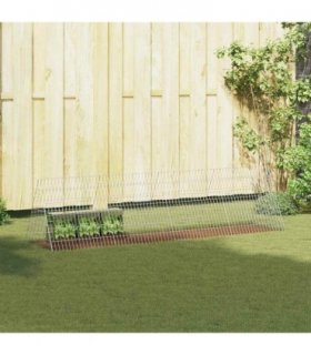 vidaXL Rabbit Cage Silver 215 x 55 x 55 cm Galvanised Steel