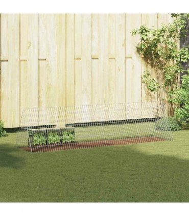 vidaXL Rabbit Cage Silver 215 x 55 x 55 cm Galvanised Steel