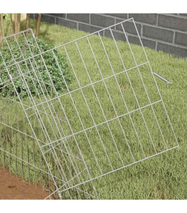 vidaXL Rabbit Cage Silver 215 x 55 x 55 cm Galvanised Steel