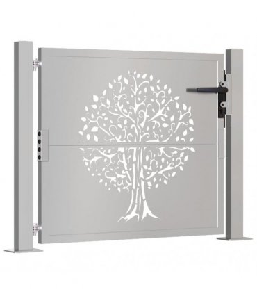 vidaXL Garden Gate 100x100 cm Corten Steel Tree Design