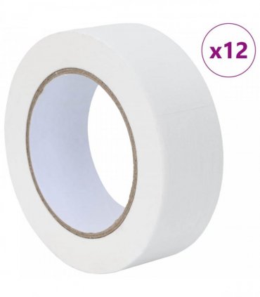 vidaXL Painter Masking Tapes 12 pcs White 38mm x 50m Paper