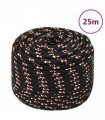 vidaXL Boat Rope Black 14 mm 25 m Polypropylene