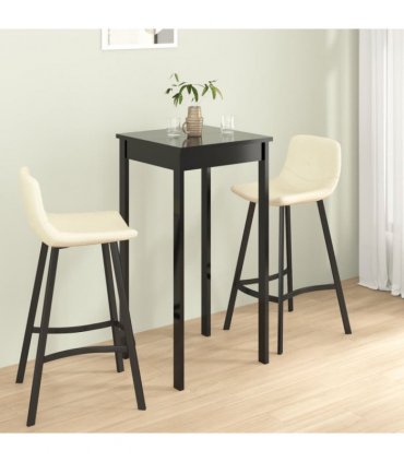 vidaXL Bar Table MDF Black 55x55x107 cm