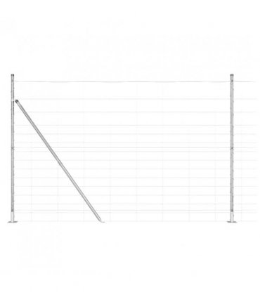 vidaXL Welded Wire Fence with Concrete Base 25 x 1.6 m Silver Mesh