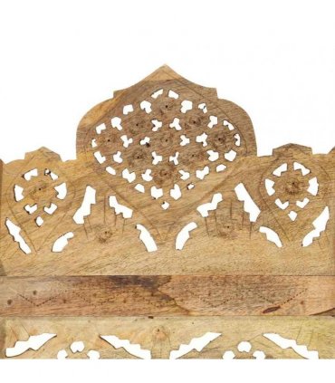 vidaXL Hand carved 4-Panel Room Divider 160x165 cm Solid Mango Wood