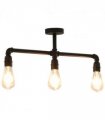 vidaXL Ceiling Lamp Black 3 x E27 Bulbs