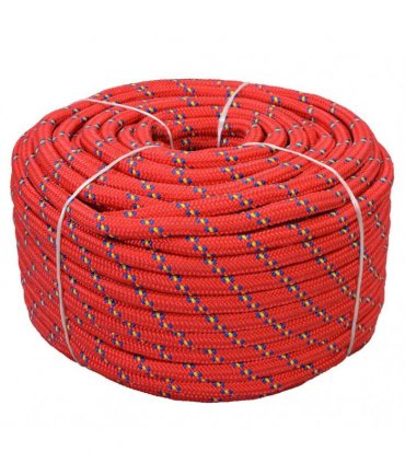 vidaXL Marine Rope Polypropylene 18 mm 50 m Red