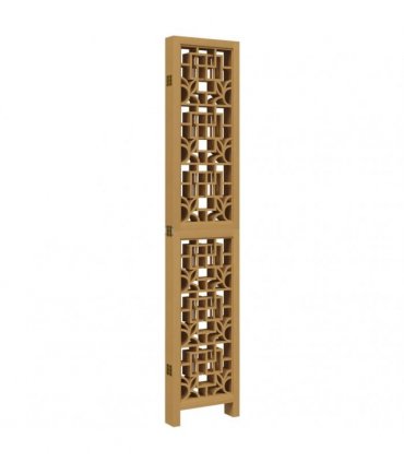vidaXL Room Divider 6 Panels Brown Solid Wood Paulownia