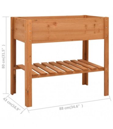 vidaXL Planter 88x43x80 cm Firwood