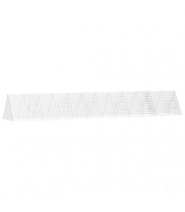vidaXL Rabbit Cage Silver 650 x 100 x 85 cm Galvanised Steel