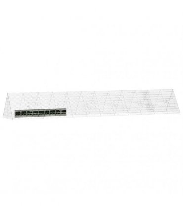vidaXL Rabbit Cage Silver 650 x 100 x 85 cm Galvanised Steel