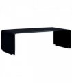 vidaXL Coffee Table | Black | Tempered Safety Glass | 98 x 45 x 31 cm