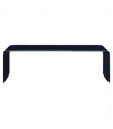 vidaXL Coffee Table | Black | Tempered Safety Glass | 98 x 45 x 31 cm