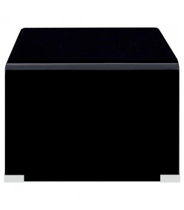 vidaXL Coffee Table | Black | Tempered Safety Glass | 98 x 45 x 31 cm