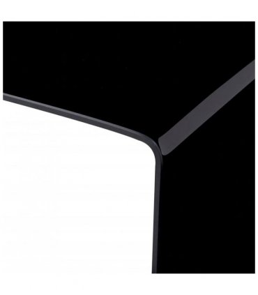 vidaXL Coffee Table | Black | Tempered Safety Glass | 98 x 45 x 31 cm