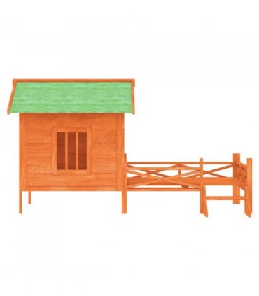 vidaXL Dog Kennel Brown 159x120x88.5 cm Solid Wood Pine