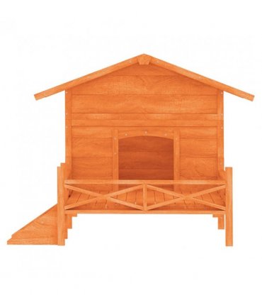 vidaXL Dog Kennel Brown 159x120x88.5 cm Solid Wood Pine