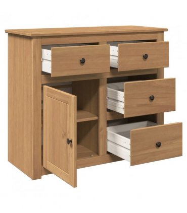 vidaXL Sideboard with Drawers PANAMA 93x40x80 cm Solid Wood Pine