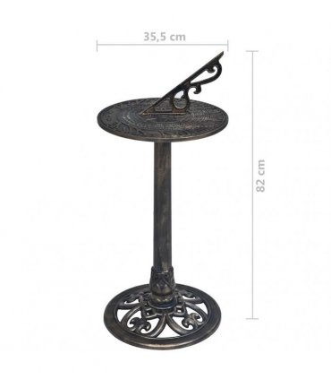 vidaXL Sundial Bronze 35.5x82 cm Plastic