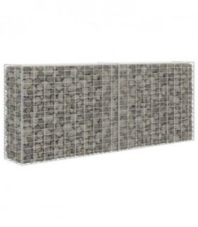 vidaXL Gabion Basket Galvanised Steel 85x30x200 cm