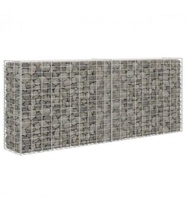 vidaXL Gabion Basket Galvanised Steel 85x30x200 cm