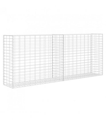 vidaXL Gabion Basket Galvanised Steel 85x30x200 cm