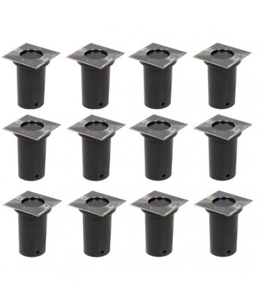 vidaXL Outdoor Ground Lights 12 pcs Square