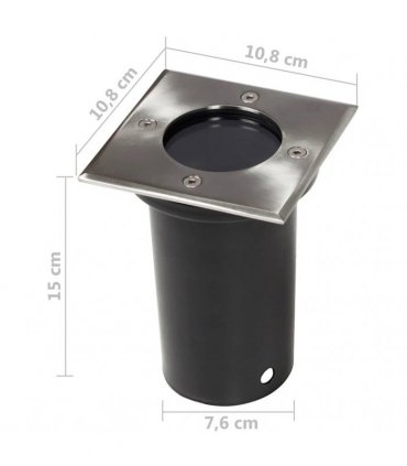 vidaXL Outdoor Ground Lights 12 pcs Square
