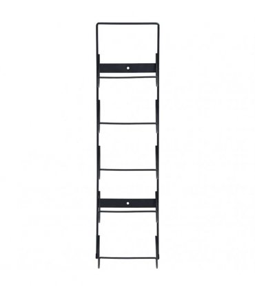 vidaXL Wall Mounted Wine Rack for 5 Bottles Black Iron