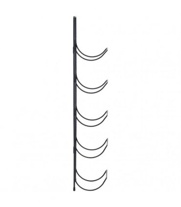 vidaXL Wall Mounted Wine Rack for 5 Bottles Black Iron