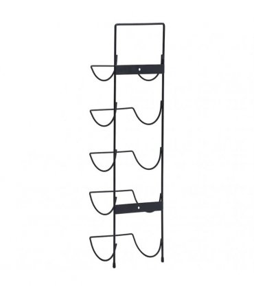 vidaXL Wall Mounted Wine Rack for 5 Bottles Black Iron
